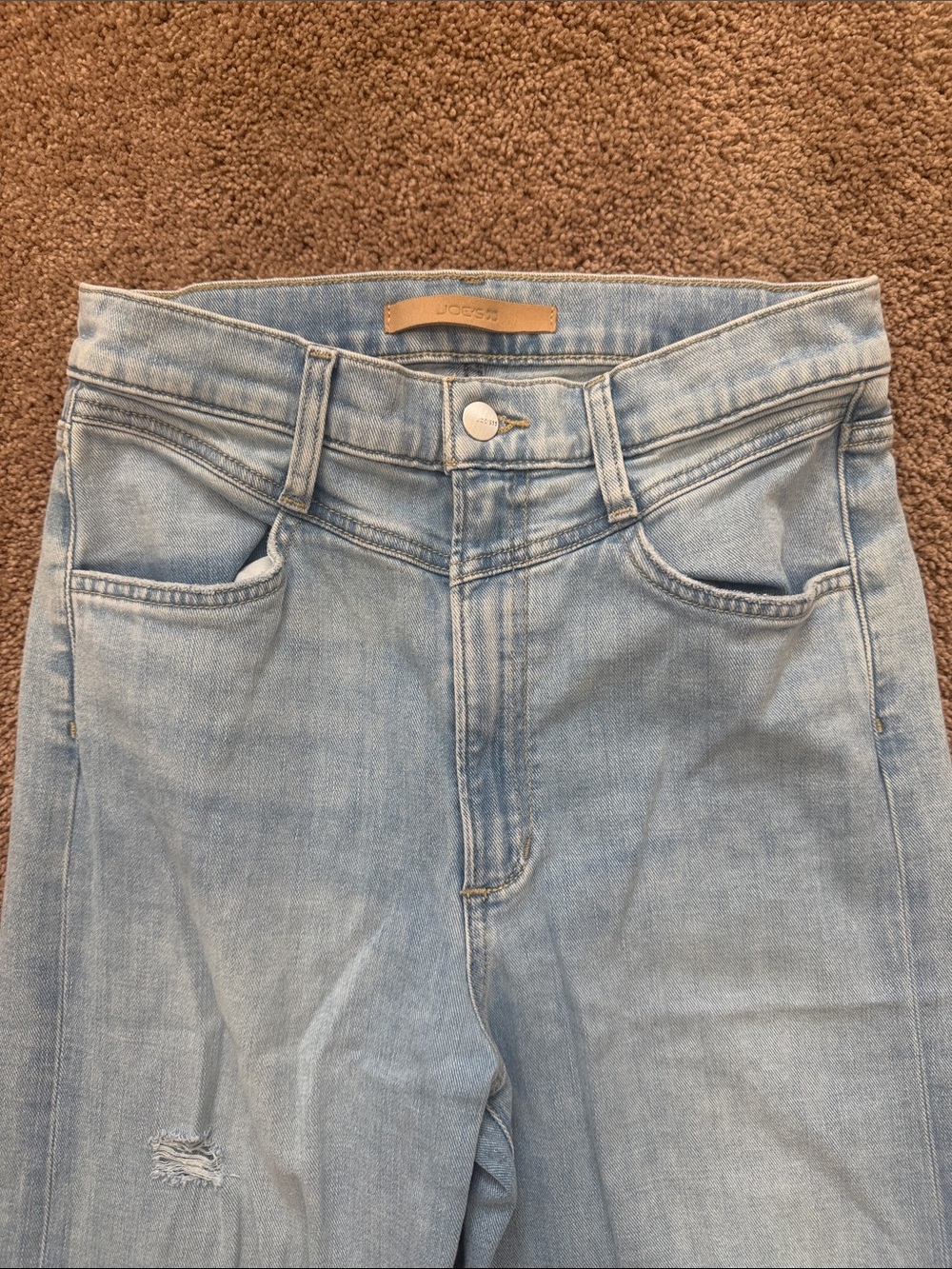 Joe's Jeans Light Wash High-Rise “The Goldie Flavor” Wide Leg Jeans - Picture 2 of 7